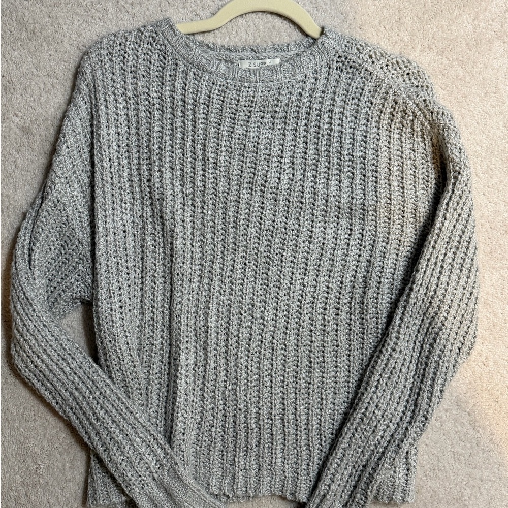 Zsupply Women’s Grey Cozy Knit Sweater